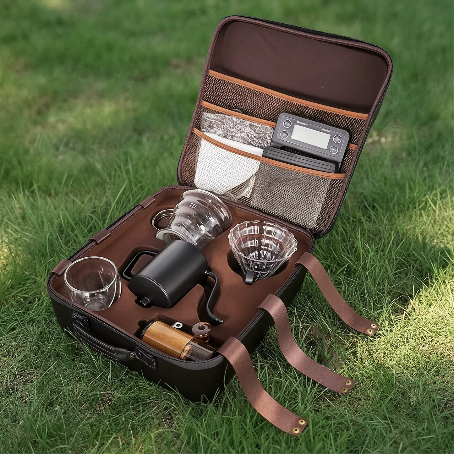 Coffret de Café de Luxe avec Broyeur et Marmite à Infusion