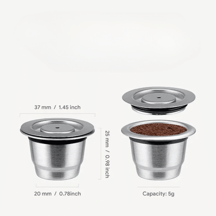 Coffret Capsules Nespresso en Acier Inoxydable Écologiques 2 Pièces - vue 3
