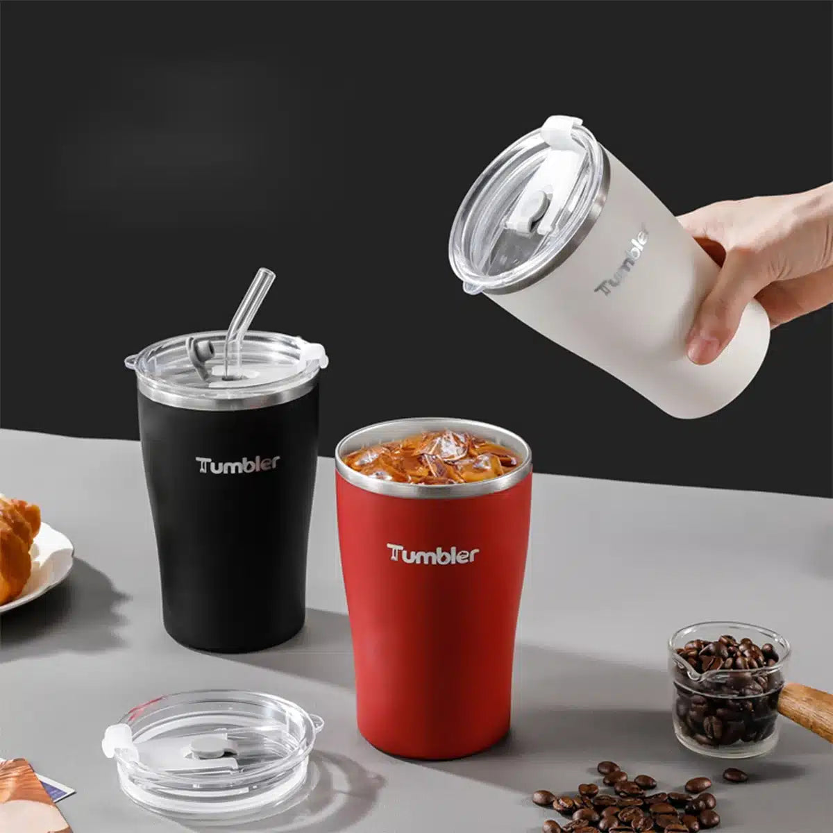 Mug Café Isolé en Acier Inoxydable Double Paroi 500ML - vue 3