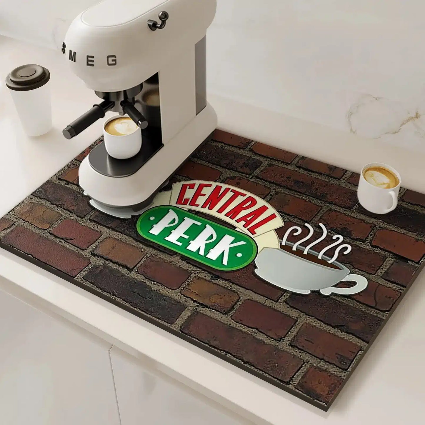 Tapis Absorbant en Boue de Diatomées Antidérapant pour Cafetière Rétro - vue 3