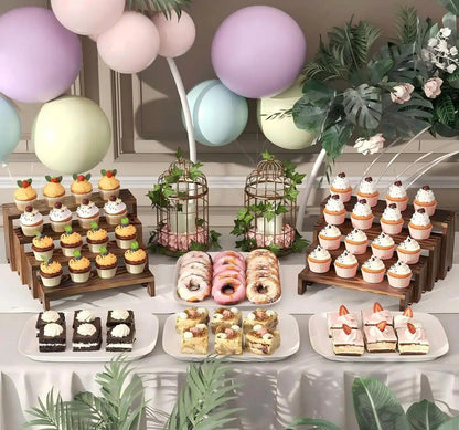 Support à Cupcakes Empilable en Bois Naturel - Élégance Pratique - vue 2