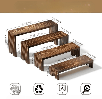 Support à Cupcakes Empilable en Bois Naturel - Élégance Pratique - vue 4
