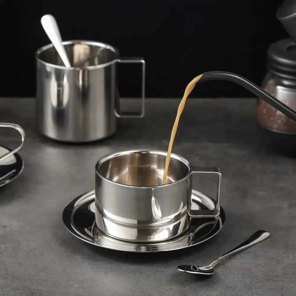 Tasse à Café en Acier Inoxydable 180ML - 200ML - 280ML - vue 3