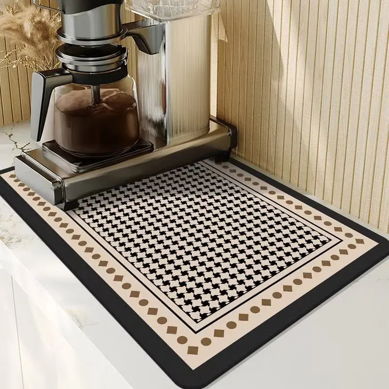 Tapis de Cafetière Rétro en Tissu Absorbant 40x60CM - vue 2