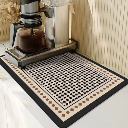 Tapis de Cafetière Rétro en Tissu Absorbant 40x60CM - vue 2