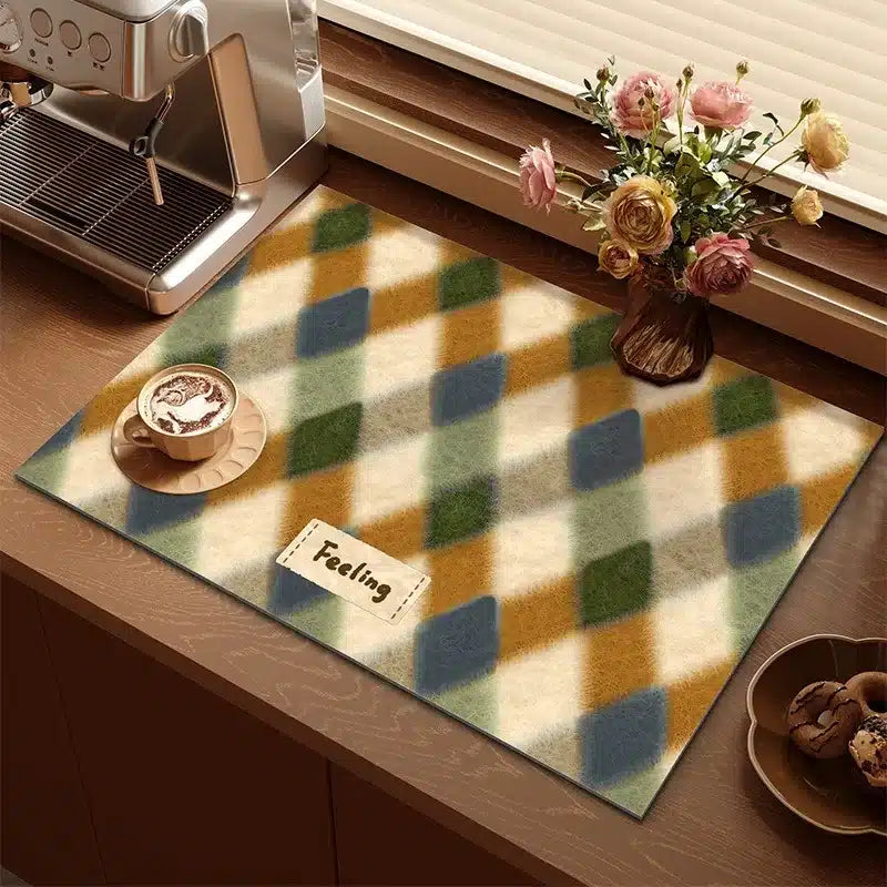 Tapis Absorbant Coloré en Caoutchouc Naturel Séchage Rapide 40x60CM - vue 3