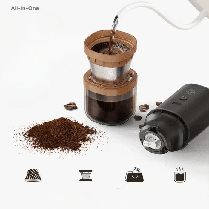 Goutteur de Café Portable en Acier Inoxydable Design Compact 300ML - vue 6