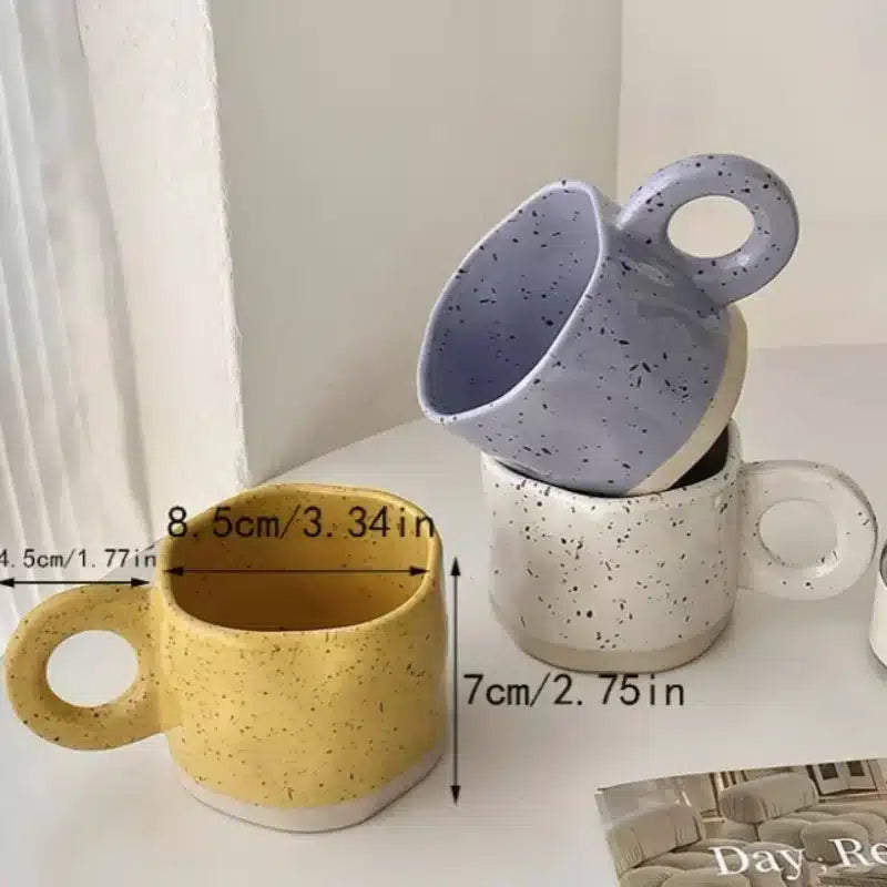 Tasses en Céramique Modernes avec Poignée Annulaire 250ML - vue 6
