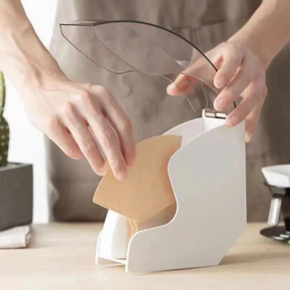 Porte-Filtre à Café en Plastique Durable avec Couvercle Rabattable - vue 5
