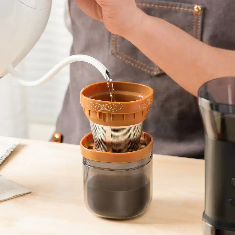 Goutteur de Café Portable en Acier Inoxydable Design Compact 300ML - vue 2