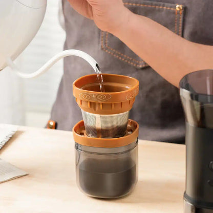 Goutteur de Café Portable en Acier Inoxydable Design Compact 300ML - vue 2