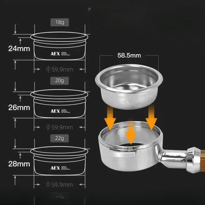 Panier de Filtre à Café 58MM pour Préparation Précise - 18g/22g - vue 4