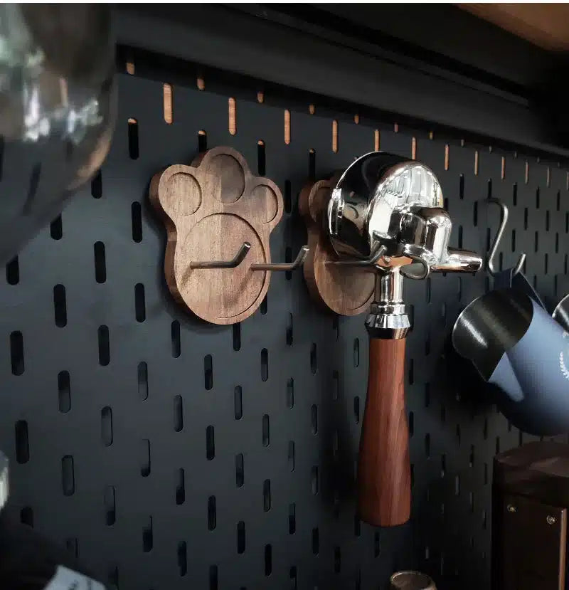 Porte-Filtre à Café en Bois de Noyer Auto-Adhésif Élégant - vue 4