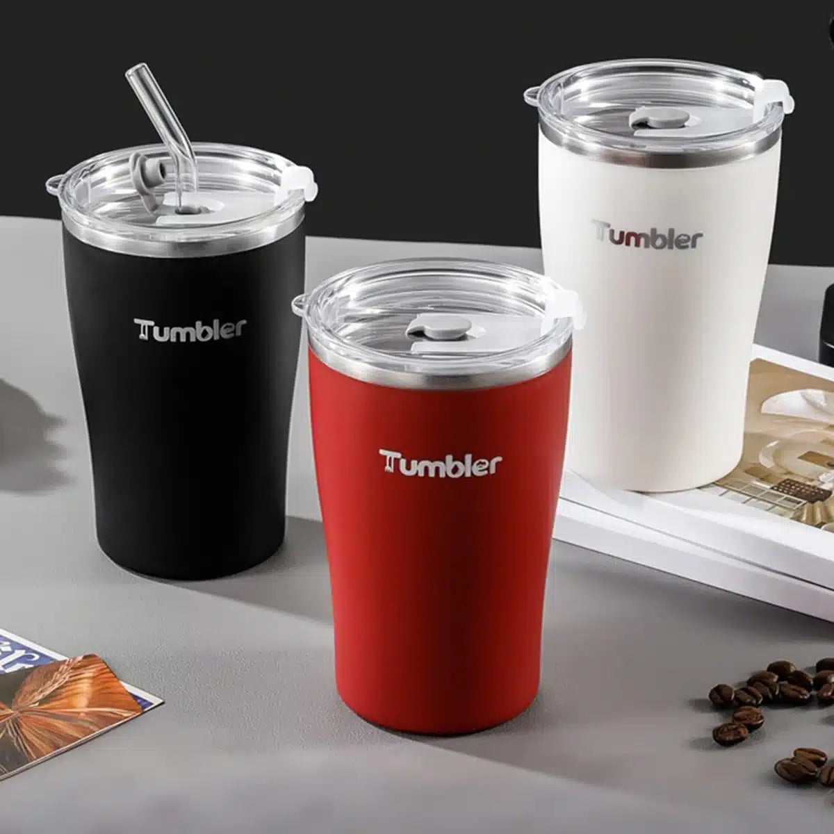Mug Café Isolé en Acier Inoxydable Double Paroi 500ML - vue 1
