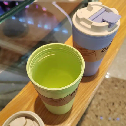 Tasse en Bambou Écologique avec Couvercle en Silicone 420ML - vue 3