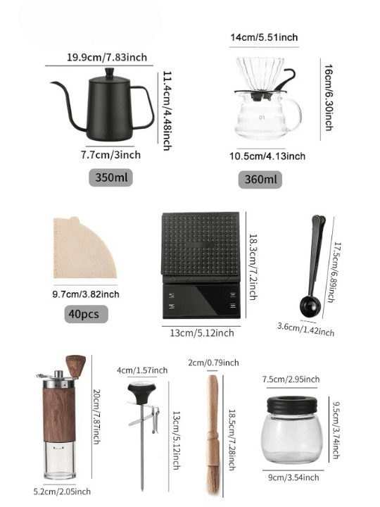 Kit de Démarrage Café Accessoires en Acier Inoxydable Complet - vue 2