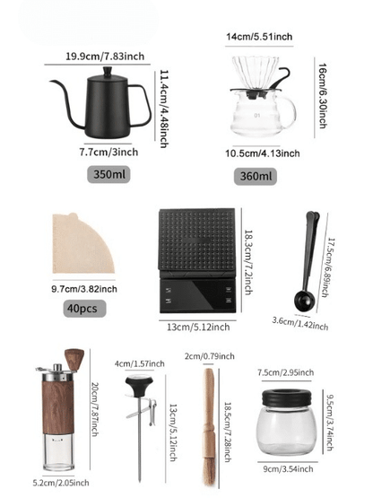 Kit de Démarrage Café Accessoires en Acier Inoxydable Complet - vue 2