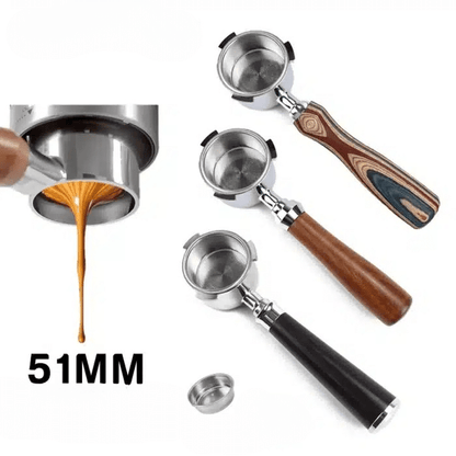 Porte-Filtre Delonghi en Acier Inoxydable 51MM avec 2 Oreilles - vue 6