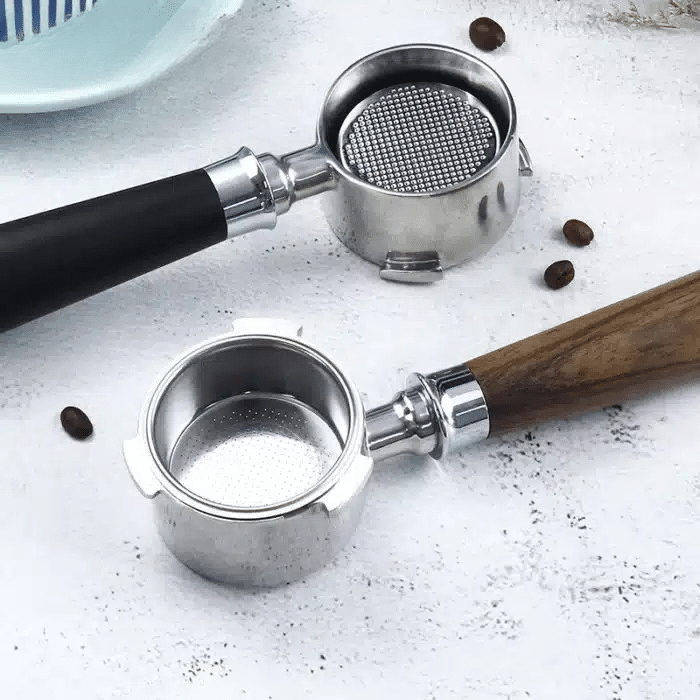 Porte-Filtre Delonghi en Acier Inoxydable 51MM avec 2 Oreilles - vue 1