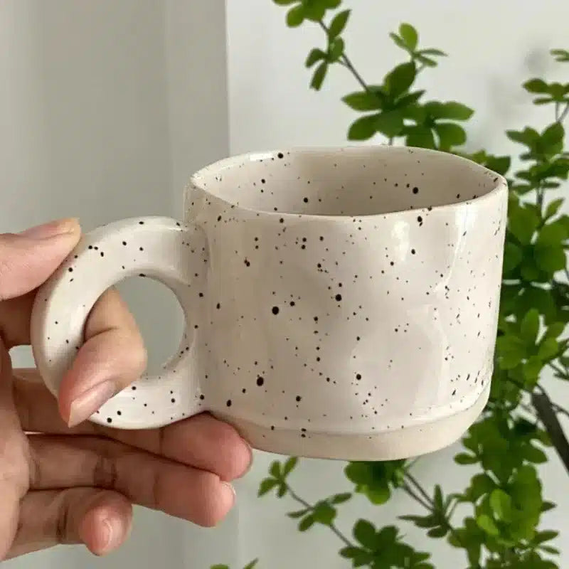 Tasses en Céramique Modernes avec Poignée Annulaire 250ML - vue 2