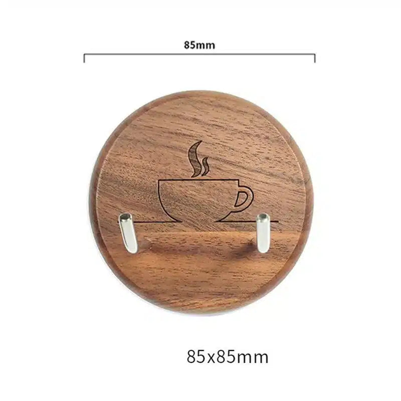 Porte-Filtre à Café en Bois de Noyer Auto-Adhésif Élégant - vue 2
