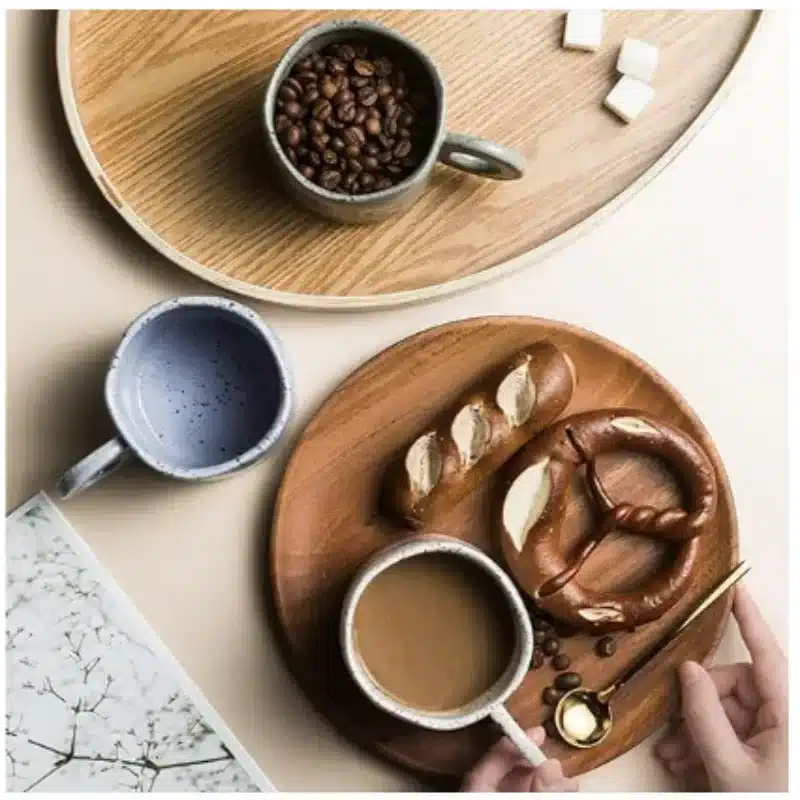 Tasses en Céramique Modernes avec Poignée Annulaire 250ML - vue 4