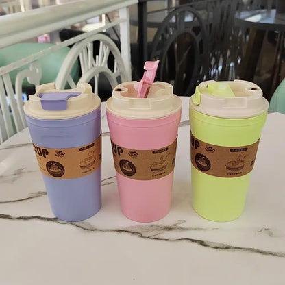 Tasse en Bambou Écologique avec Couvercle en Silicone 420ML - vue 6