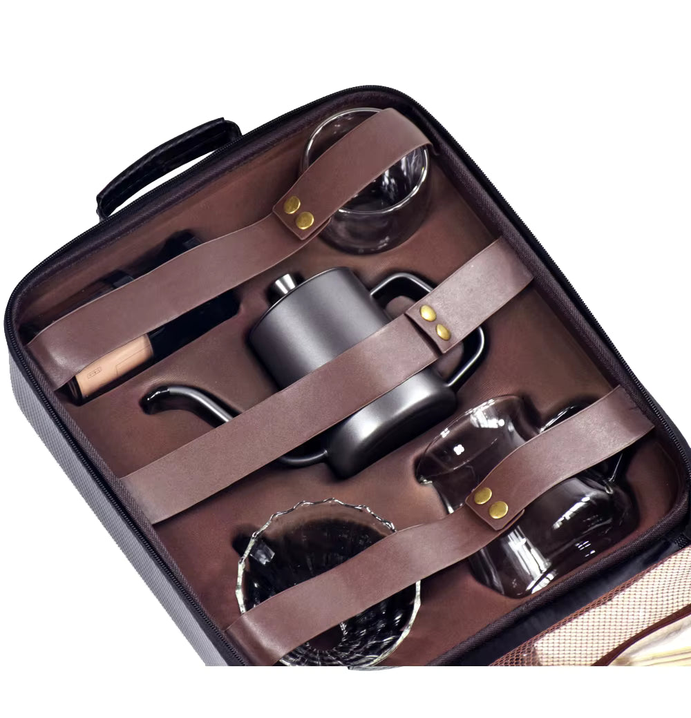 Coffret de Café de Luxe avec Broyeur et Marmite à Infusion
