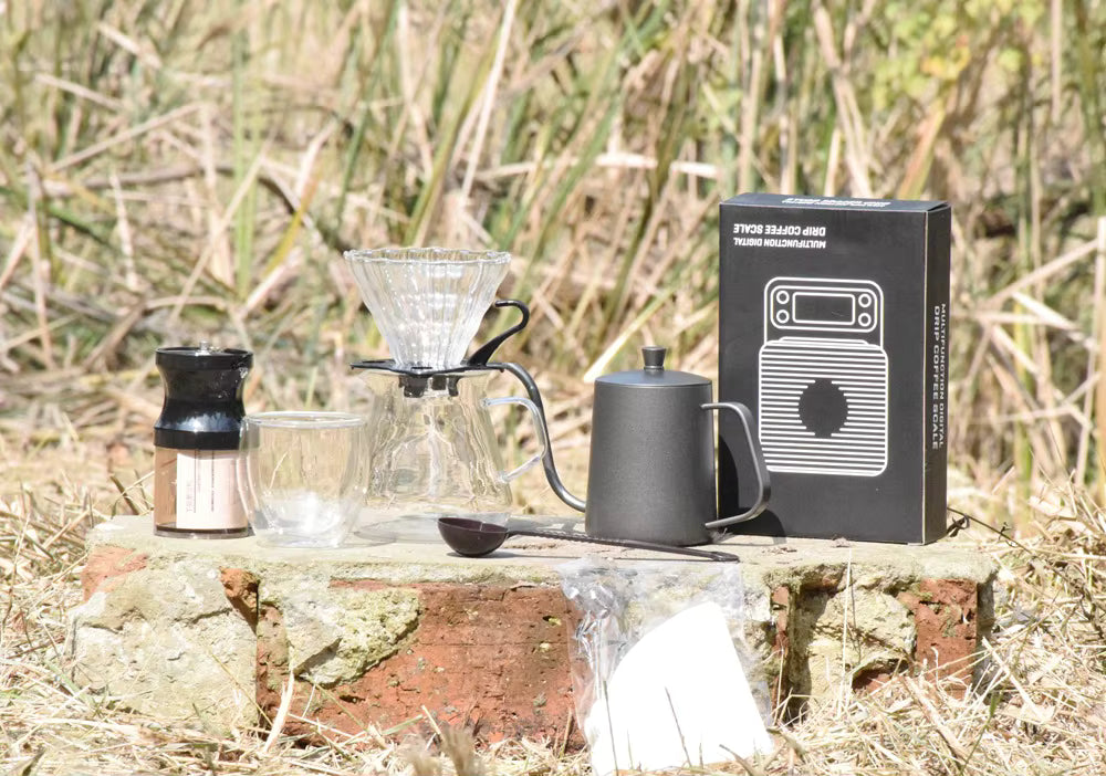 Coffret de Café de Luxe avec Broyeur et Marmite à Infusion