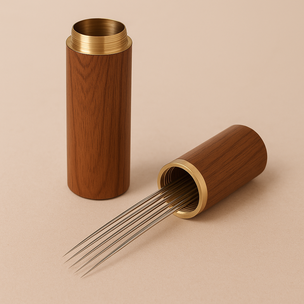 Accessoire en Bois pour Extraction Parfaite du Café avec 6 Aiguilles - vue 7