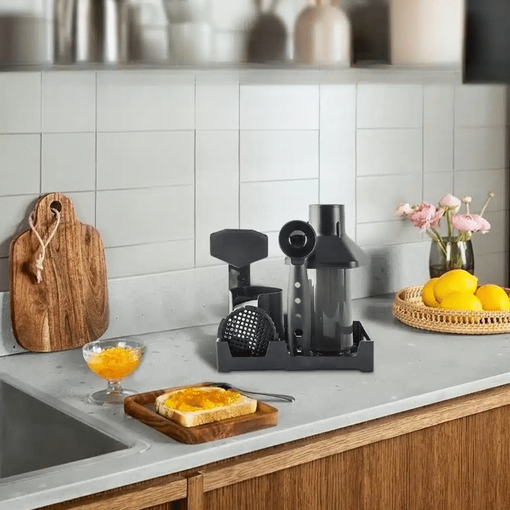 Support de Rangement Aeropress en Bois avec Poignée Pratique - vue 2