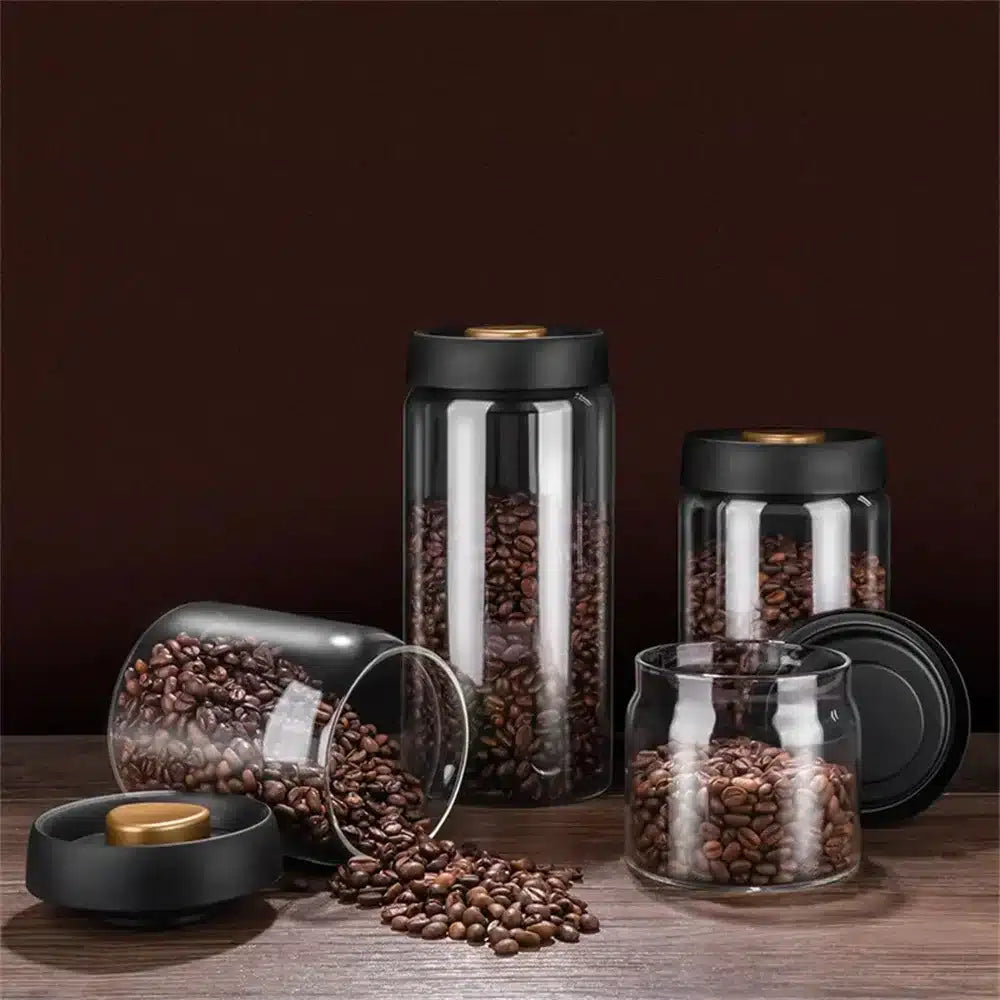 Boîte à Café Hermétique en Verre Transparent 500G - vue 2