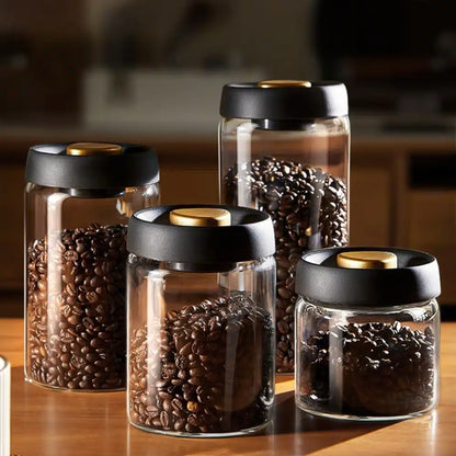 Boîte à Café Hermétique en Verre Transparent 500G - vue 1