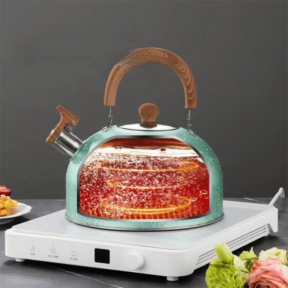 Bouilloire à Sifflet Étoile en Acier Inoxydable 2L ou 3L - vue 2