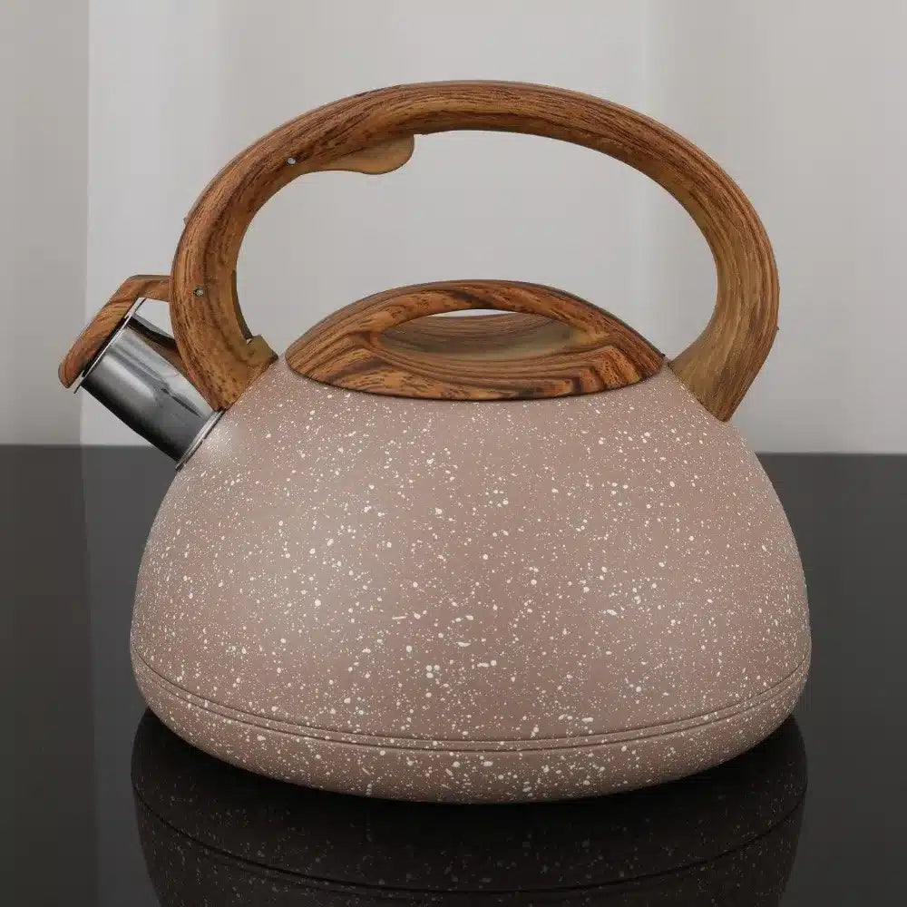 Bouilloire Sifflante en Acier Inoxydable avec Manche en Bois 1.5L - vue 4