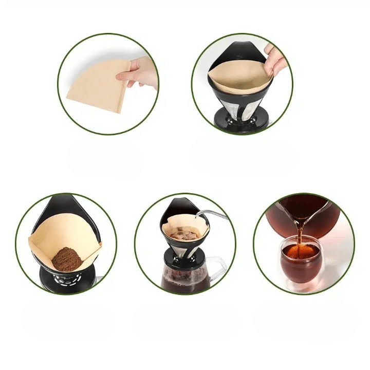 Café Filtre Individuel en Papier pour Goutteur V60 - Infusion Parfaite - vue 3