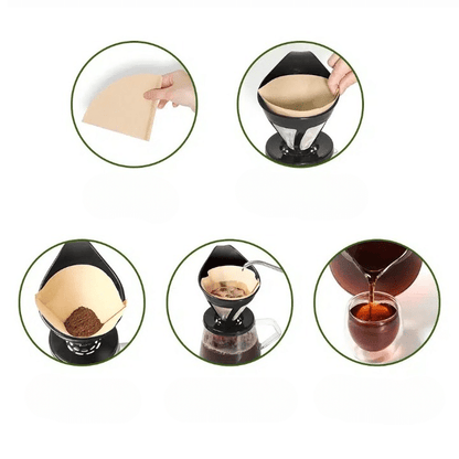 Café Filtre Individuel en Papier pour Goutteur V60 - Infusion Parfaite - vue 3