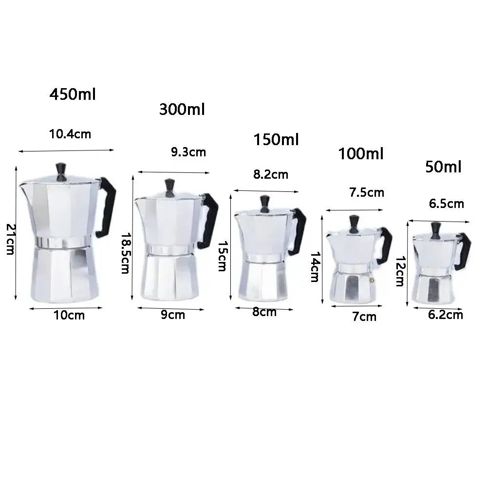 Cafetière Italienne Moka Pot en Acier Inoxydable 6 Tasses - vue 6