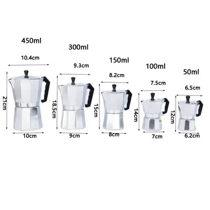 Cafetière Italienne Moka Pot en Acier Inoxydable 6 Tasses - vue 6