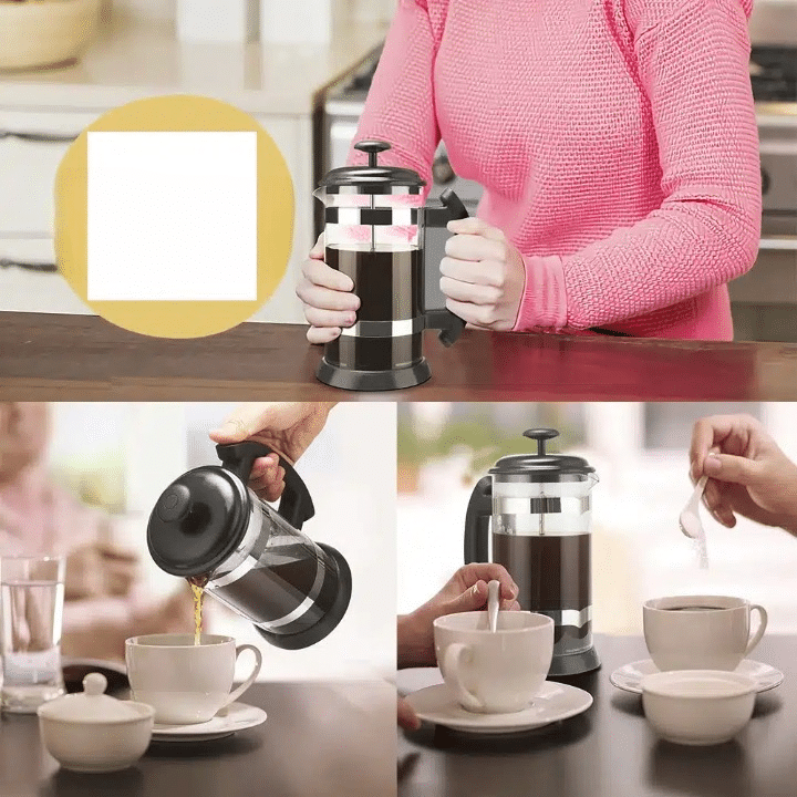 Cafetière à Pression en Verre Borosilicate 1L - vue 3