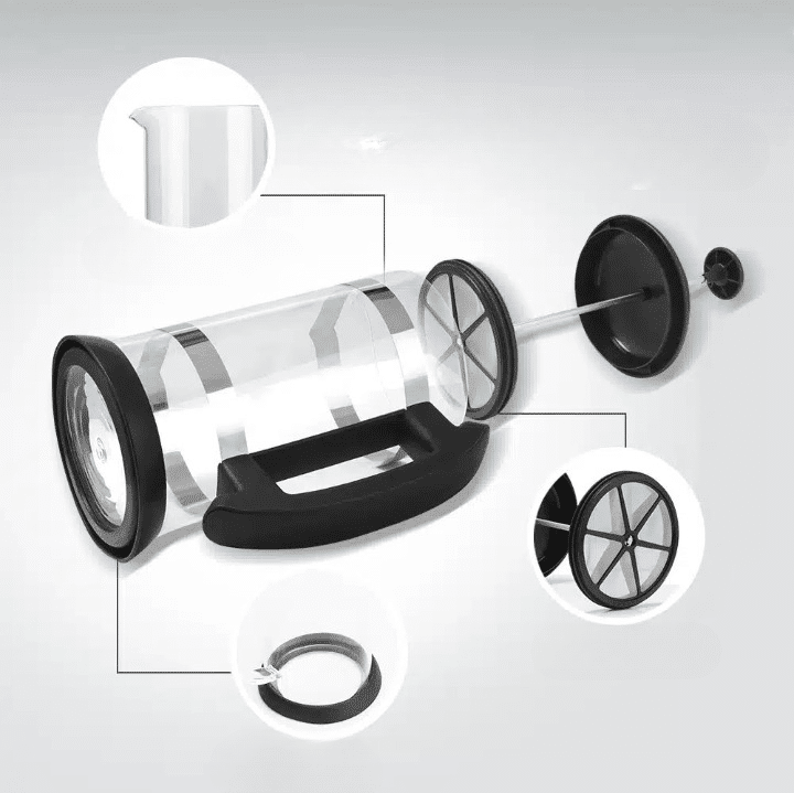 Cafetière à Pression en Verre Borosilicate 1L - vue 6