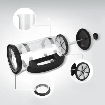 Cafetière à Pression en Verre Borosilicate 1L - vue 6