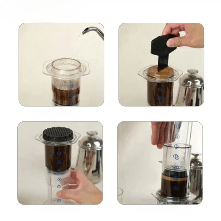 Cafetière Aeropress Portable en Plastique avec Filtre 300-400ML - vue 5