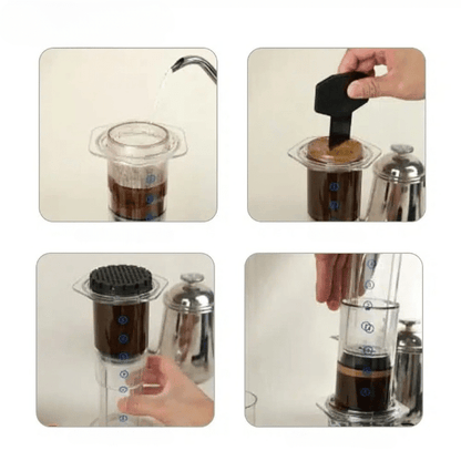 Cafetière Aeropress Portable en Plastique avec Filtre 300-400ML - vue 5