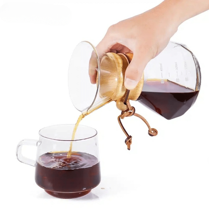 Cafetière Chemex en Verre Design Élégant 6 Tasses - vue 4