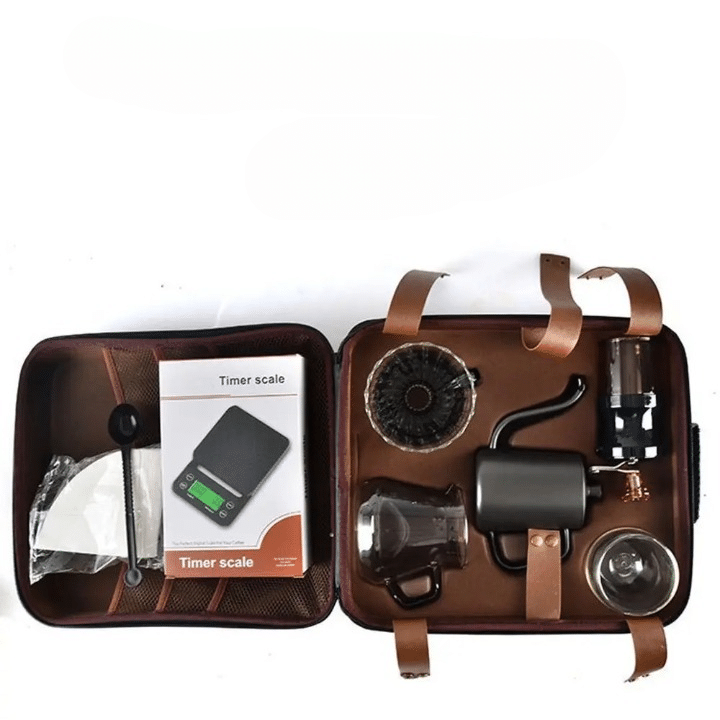 Cafetière de Voyage en Métal avec Verre de Service 600ML - vue 1