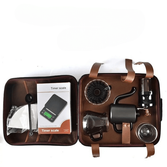 Cafetière de Voyage en Métal avec Verre de Service 600ML - vue 1
