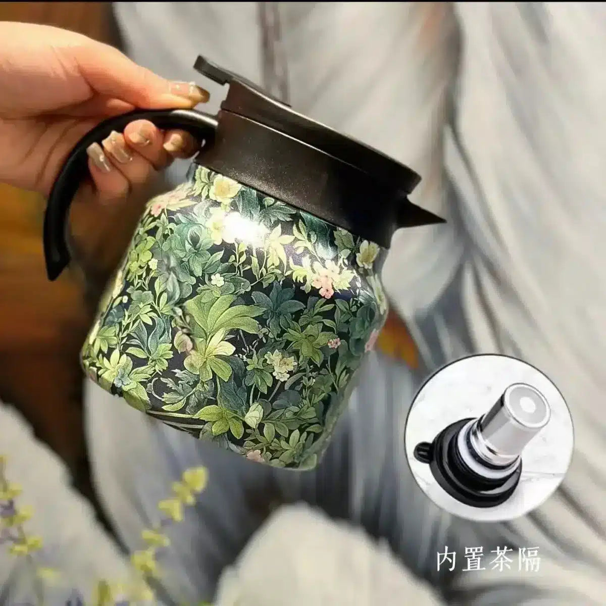Cafetière en Verre Grande Capacité 1L avec Système de Séparation - vue 2