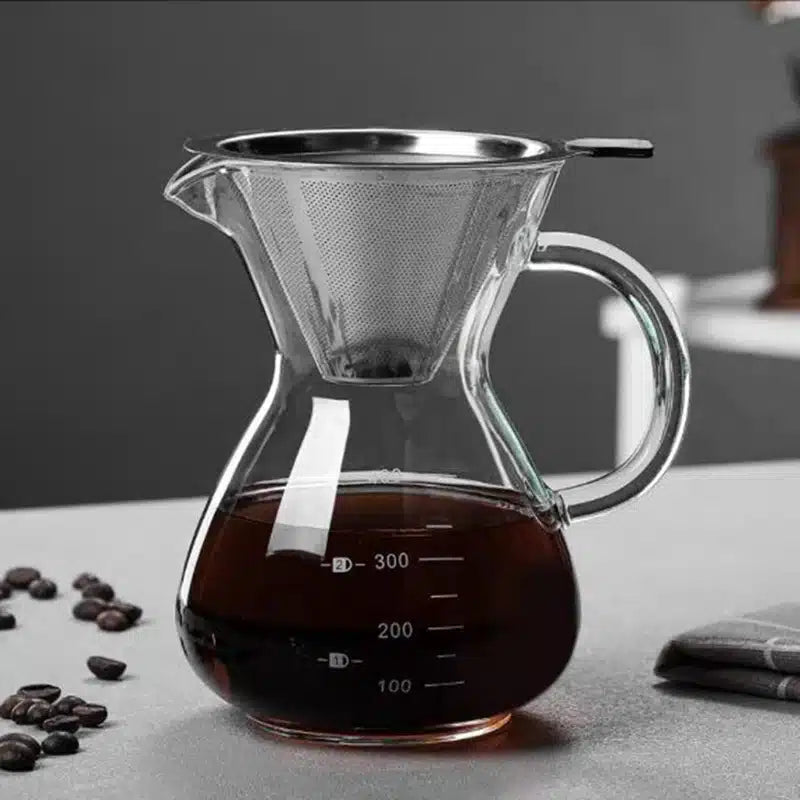 Cafetière Expresso en Verre Élégant avec Filtre Réutilisable 1L - vue 2