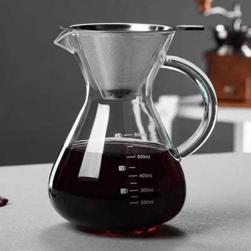 Cafetière Expresso en Verre Élégant avec Filtre Réutilisable 1L - vue 6
